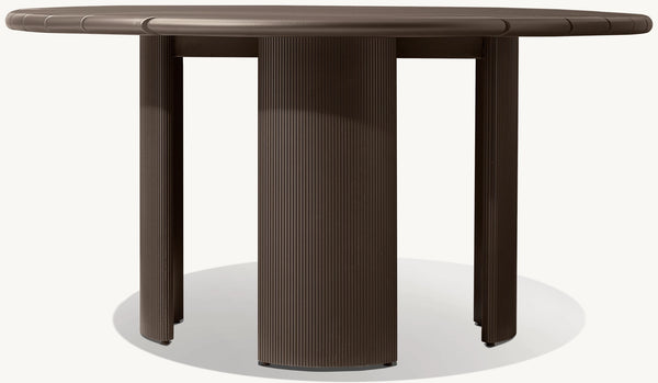 Striata Aluminum Round Dining Table
