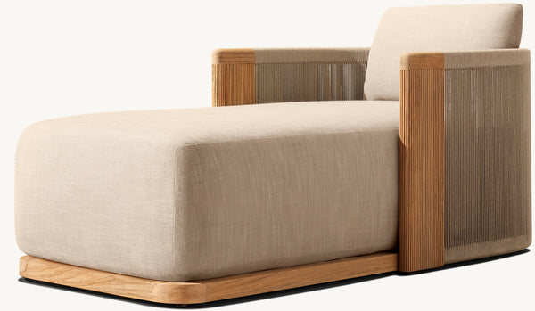 Striata Teak Chaise