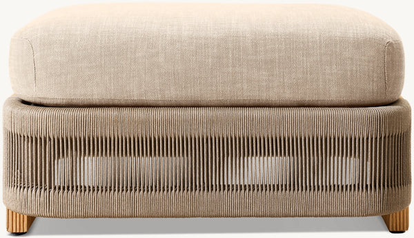 Striata Teak Ottoman