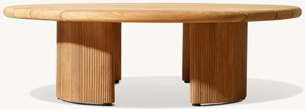 Striata Teak Round Coffee Table