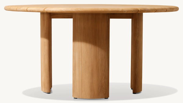 Striata Teak Round Dining Table