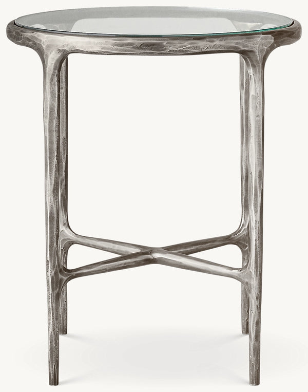 Thaddeus Glass Round Side Table
