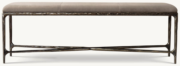 Thaddeus Leather End-of-Bed Bench