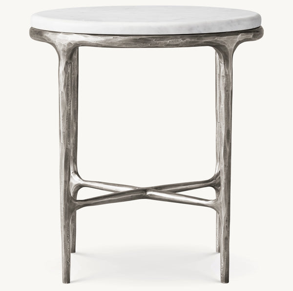 Thaddeus Marble Round Bedside Table