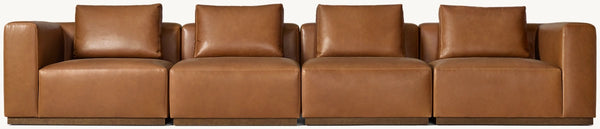 Vittorio Leather Modular 4-Piece Sofa