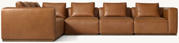 Vittorio Modular Leather Left-Arm L-Sectional